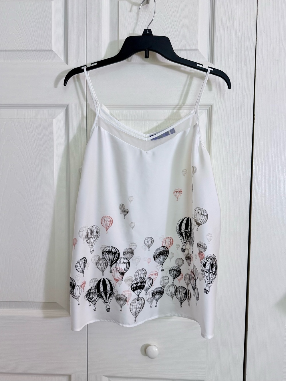 Apt. 9 White Hot Air Balloon Sheer-Trim Cami